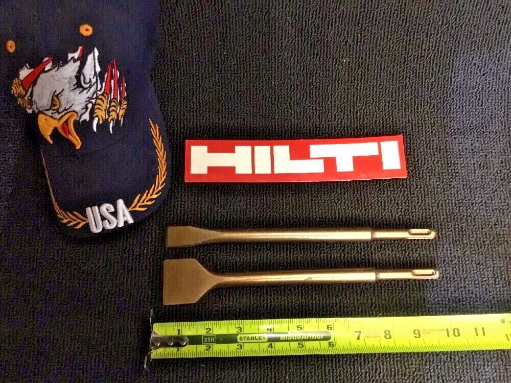 HILTI SDS PLUS CHISEL FLAT 2" X 9-3/4" AND 3/4" X 9-7/8" PREOWNED