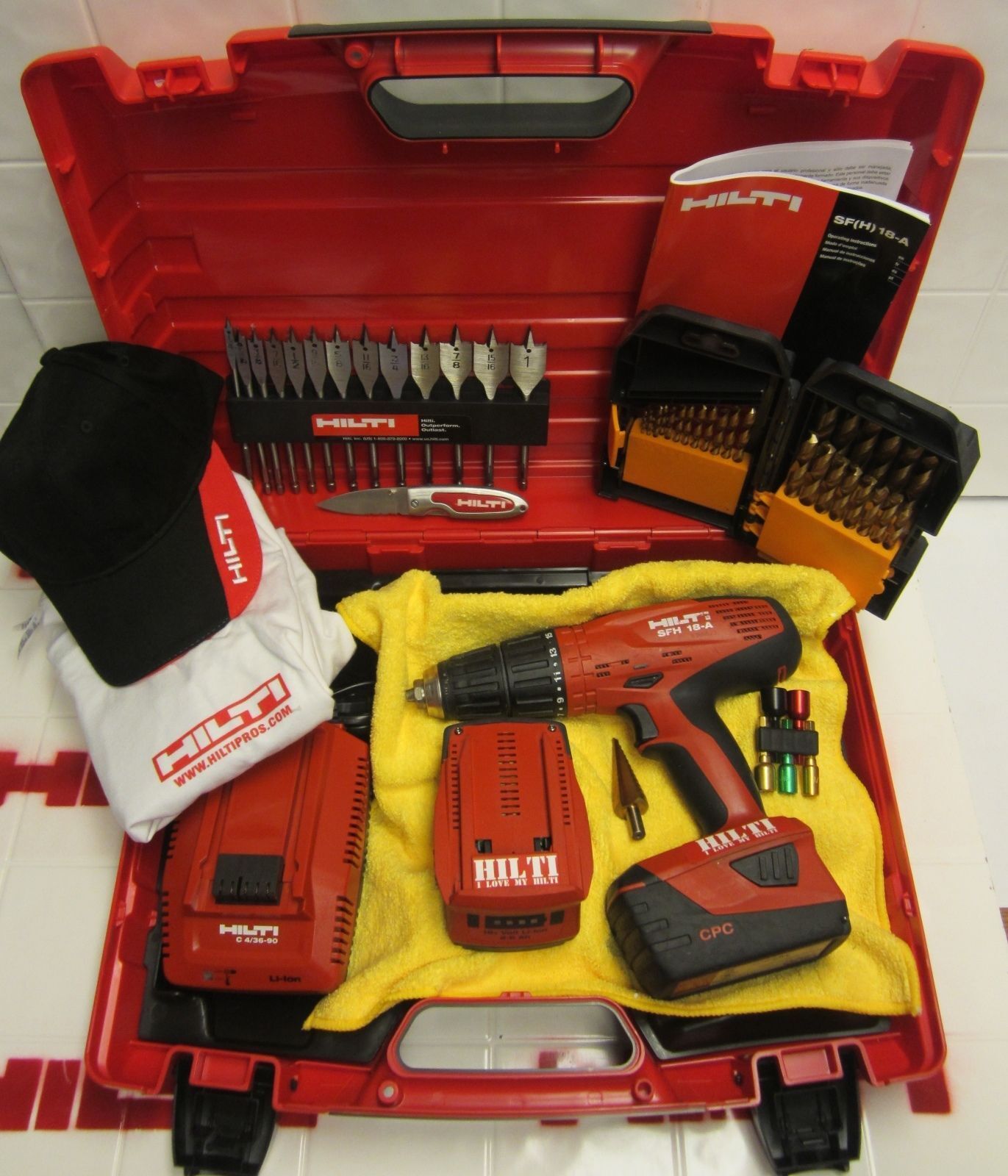 HILTI SFH 18-A DRILL SET WITH FREE EXTRAS, PREOWNED,ORIGINAL