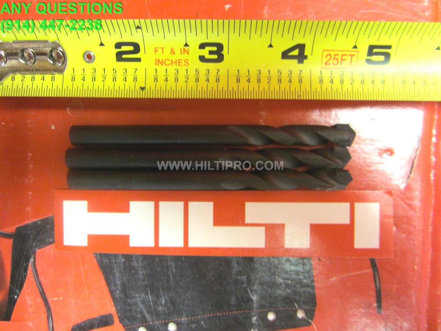 HILTI 5/16" X 4" PERCUSSION MASONRY BIT (SET OF 3), FREE PENCIL