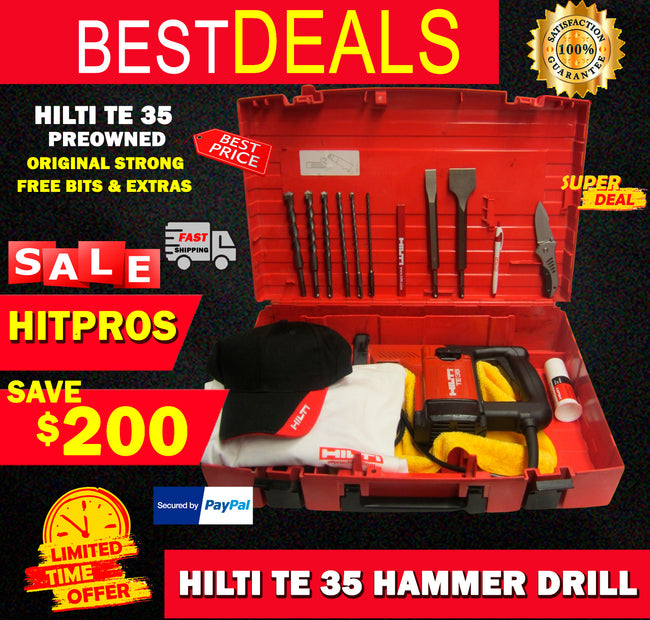 HILTI TE 35, PREOWNED, ORIGINAL, STRONG, FREE BITS,