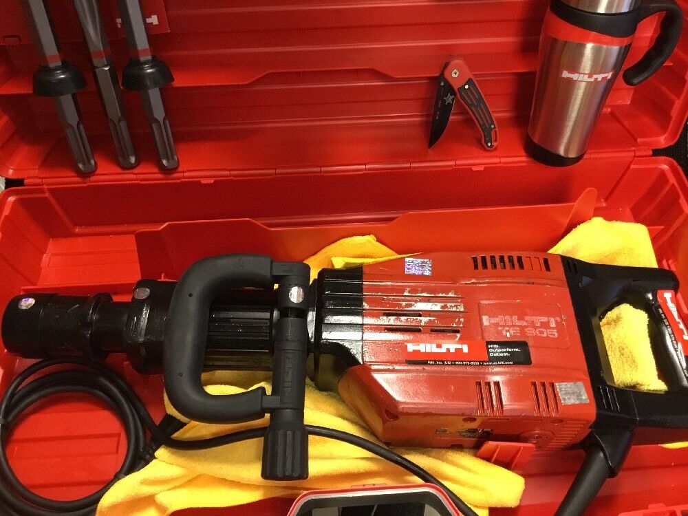 HILTI TE 905, PREOWNED, FREE COFFEE MUG, CHISELS, PLUS EXTRAS, FAST SHIP