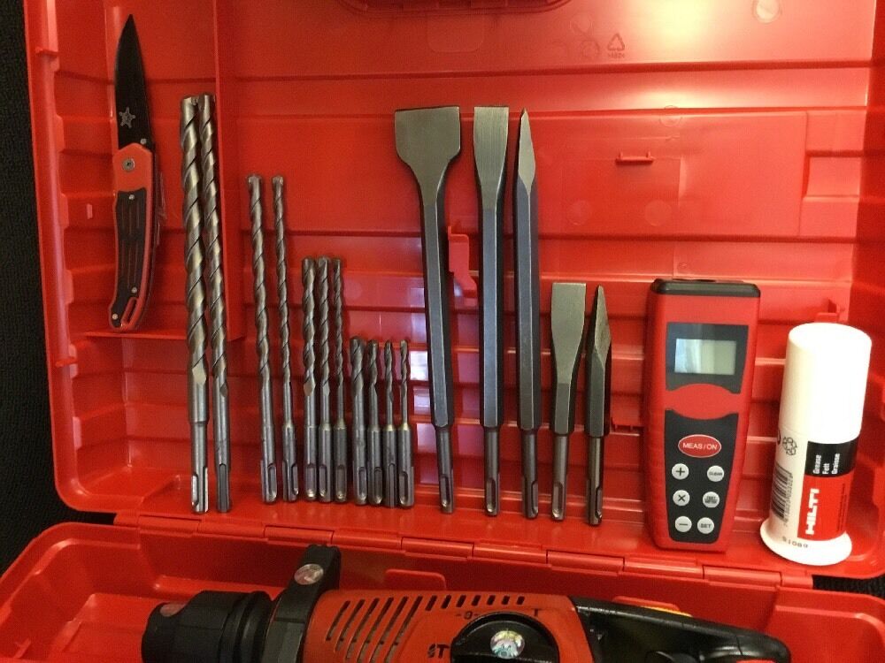 HILTI TE 7-C, PREOWNED, FREE LASER METER, BITS AND CHISELS