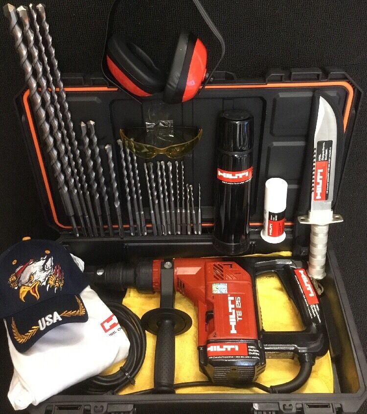 HILTI TE 25, PREOWNED, FREE THERMO, DRILL BITS, A LOT OF EXTRAS