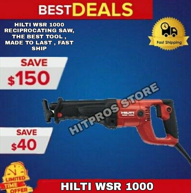 HILTI WSR 1000 RECIPROCATING SAW, THE BEST TOOL , MADE TO LAST , FAST SHIP