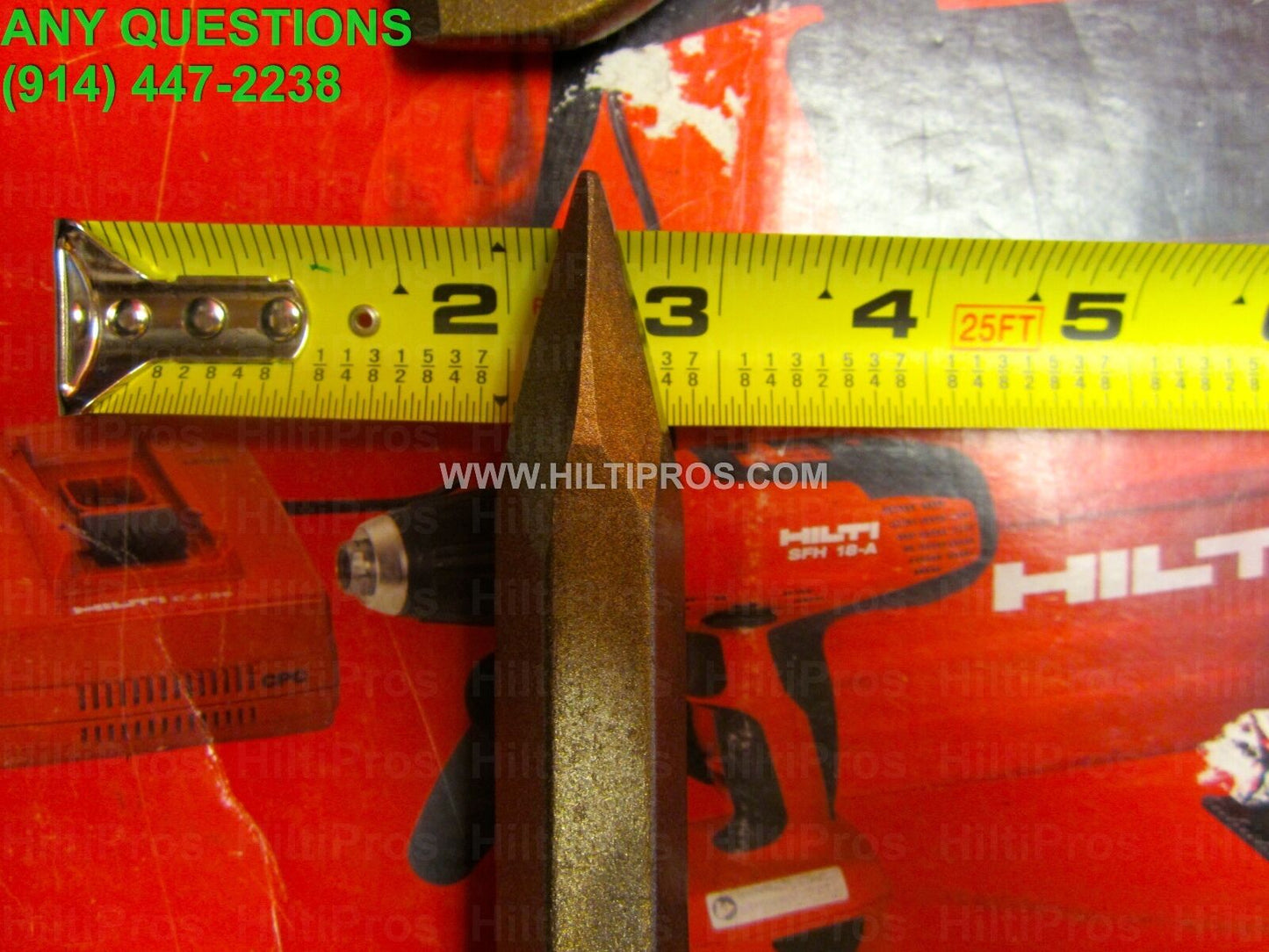 HILTI TE-H WIDE/POINTED CHISEL 12" x 3" x 11", FREE KNIFE, L@@K, FAST SHIPPING