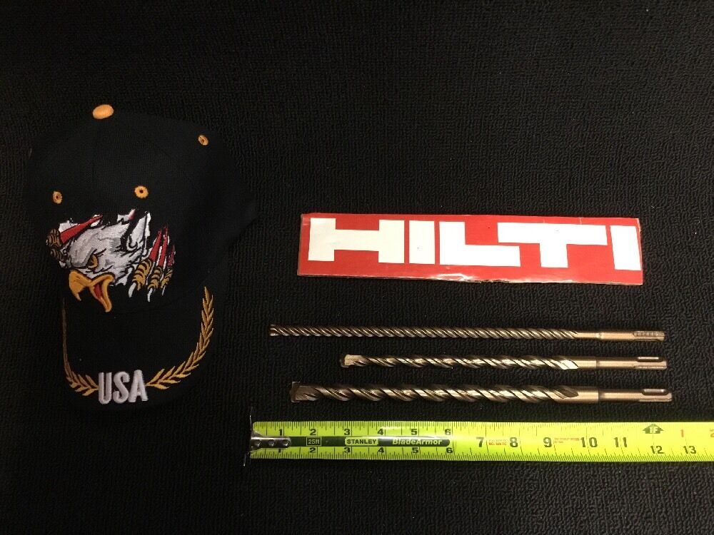 HILTI - BOSH BIT SDS PLUS 3/8", 1/2" , AND 5/8" PREOWNED, FREE HAT