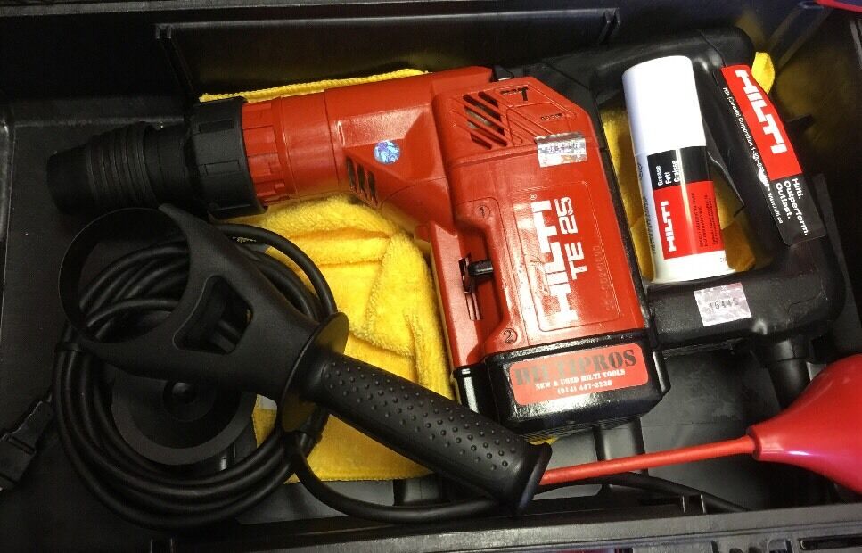 HILTI TE 25 DRILL, FREE DRILL & EXTRAS, MEASURING LASER