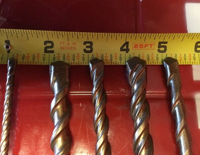 HILTI DRILL BIT 1/2", 3/8", 1/4" SDS PLUS, SET OF 5