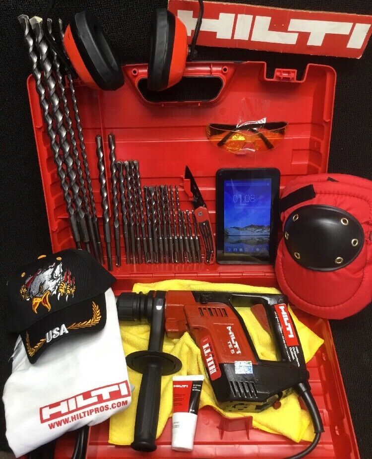 HILTI TE 5 PREOWNED, FREE ANDROID TABLET, REINFORCED HANDLE, BIT