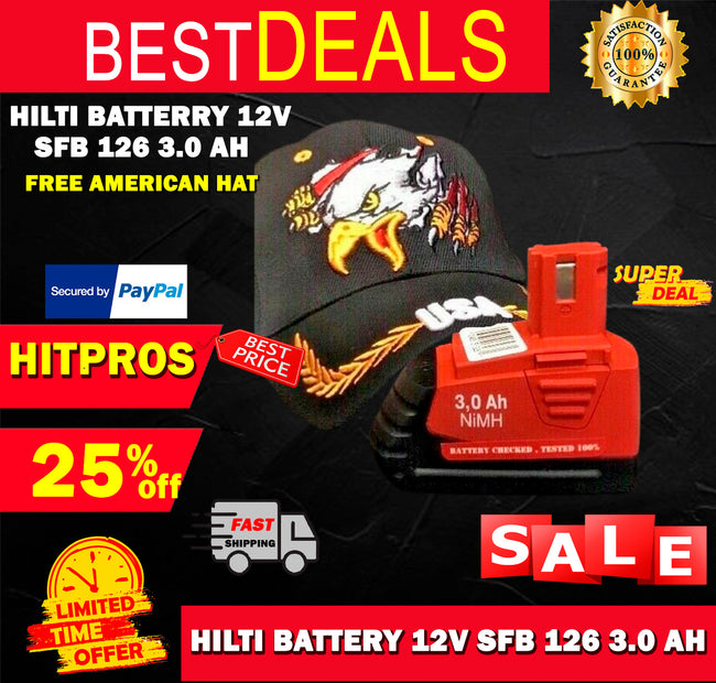 HILTI BATTERY 12V SFB 126 3.0 AH, BRAND NEW