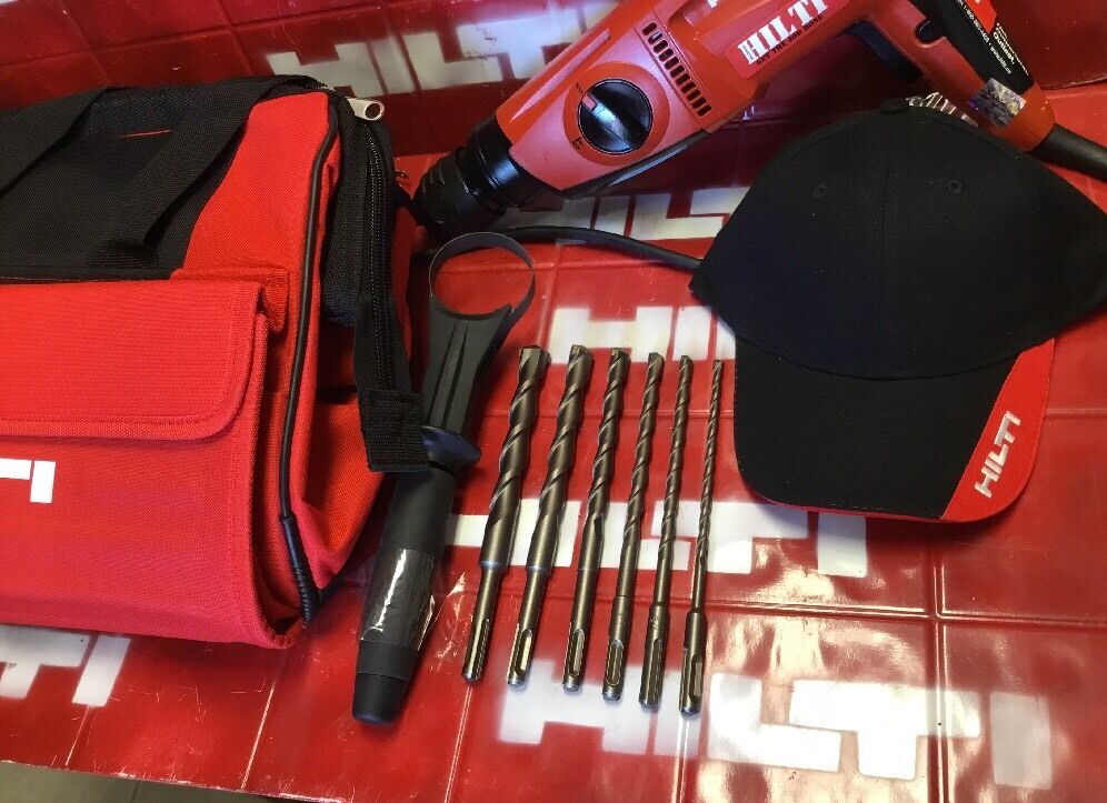 HILTI TE 2 HAMMER DRILL, PREOWNED, EXCELLENT CONDITION, EXTRAS