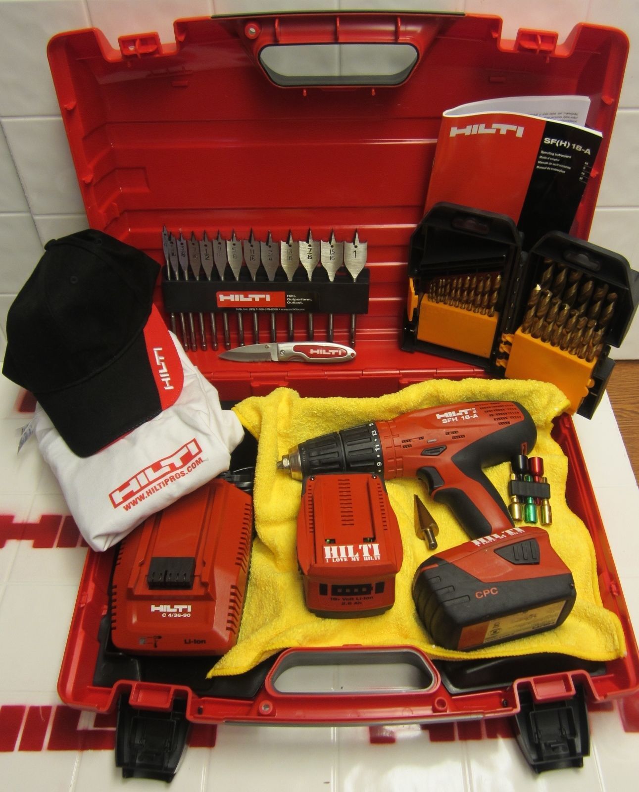 HILTI SFH 18-A DRILL SET WITH FREE EXTRAS, PREOWNED,ORIGINAL