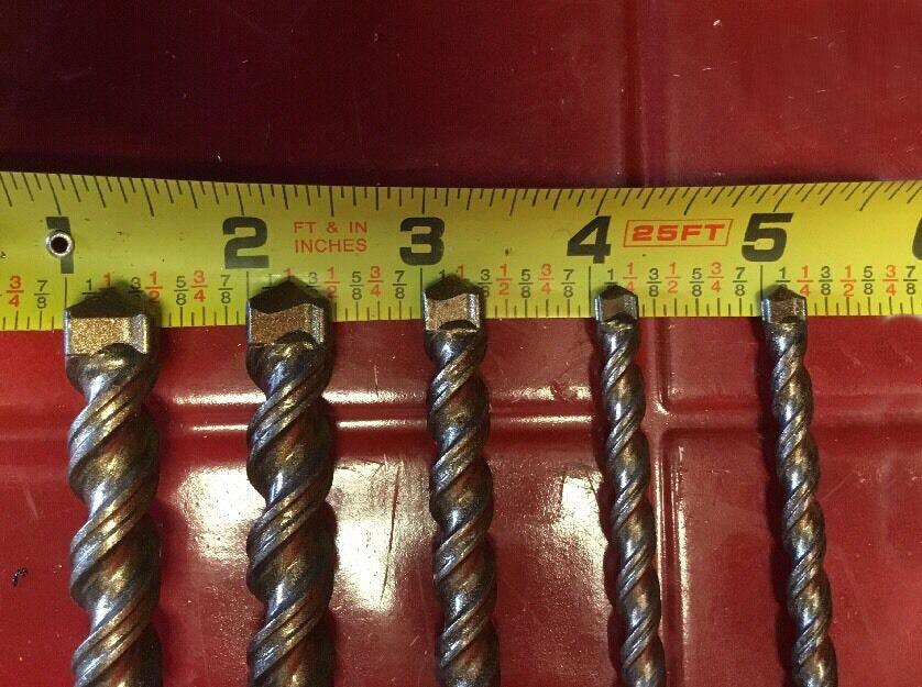 HILTI TE-CX 1/2", 1/4", 3/8" SDS PLUS, L@@K, SET OF 5, FREE HAT, FAST SHIP