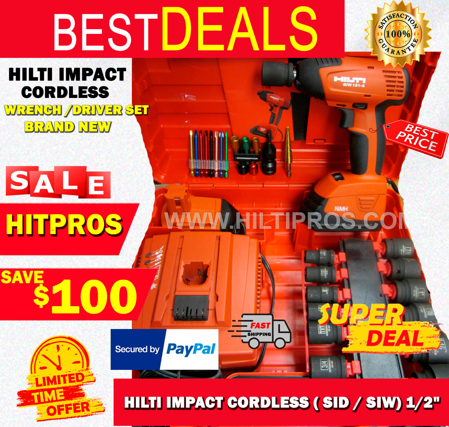 Hilti IMPACT CORDLESS ( SID / SIW) 1/2" WRENCH /DRIVER SET BRAND NEW