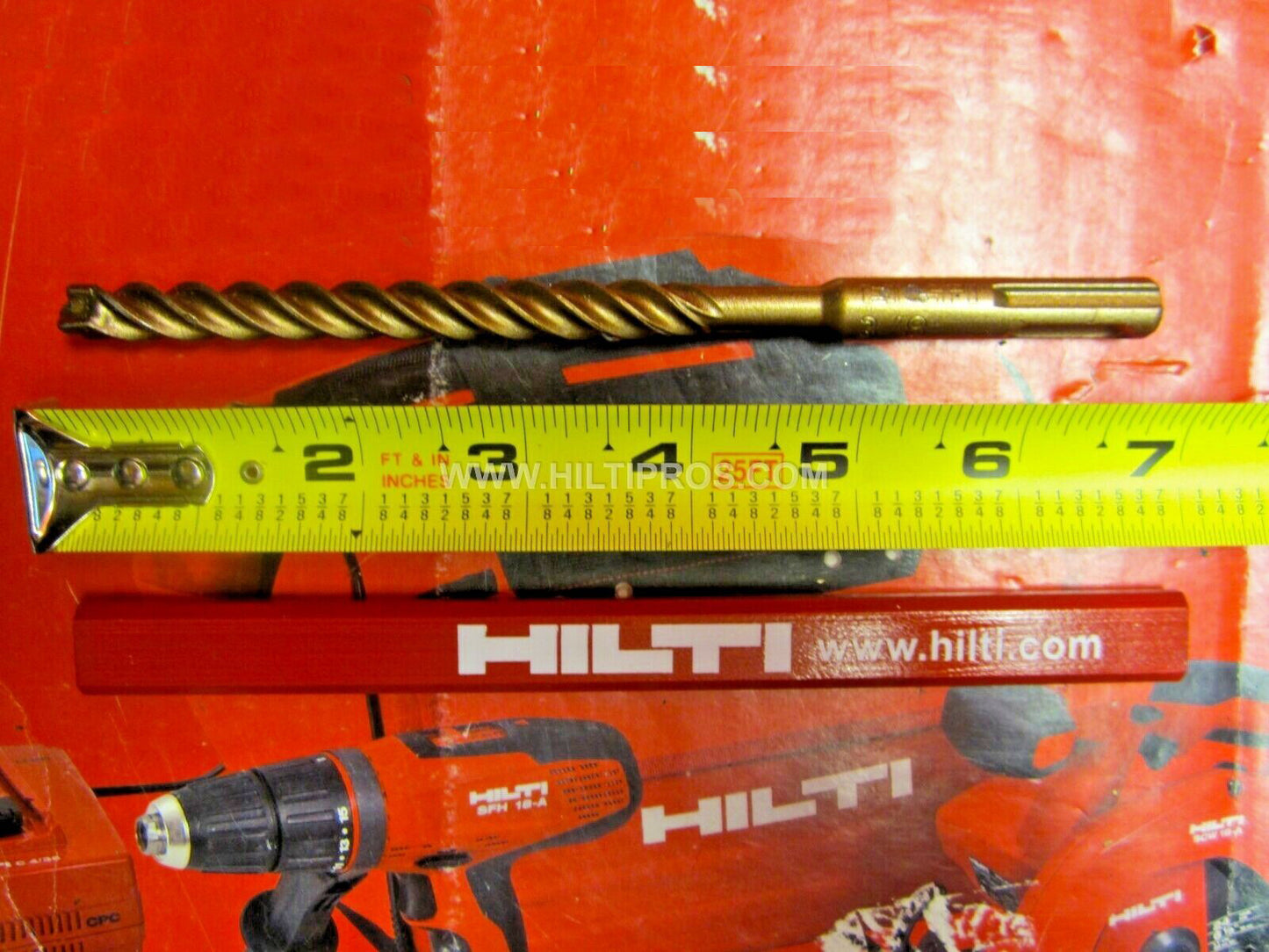 HILTI TE-CX 3/8" X 8", SET OF 1, IN GREAT CONDITION, FREE PENCIL, FAST SHIP