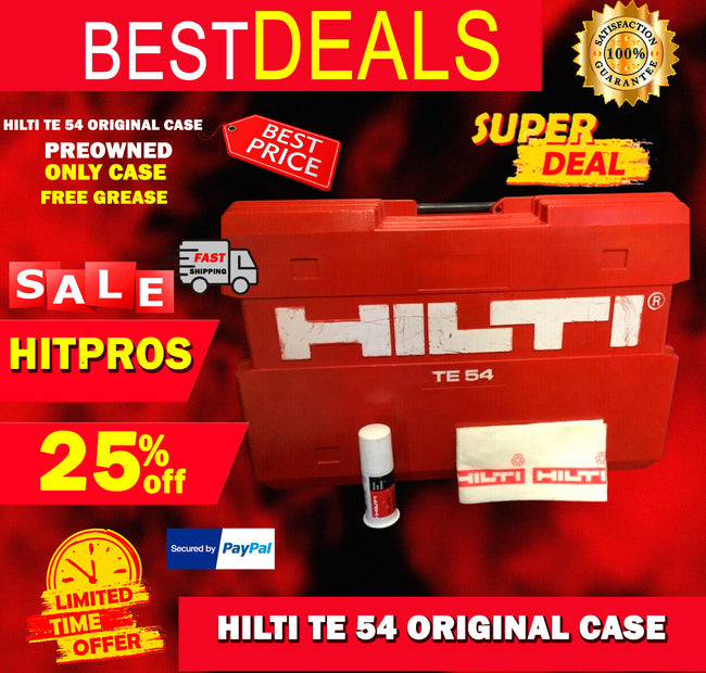 HILTI TE 54 ORIGINAL CASE - (CASE ONLY), PREOWNED, GREASE FOR FREE, FAST SHIP