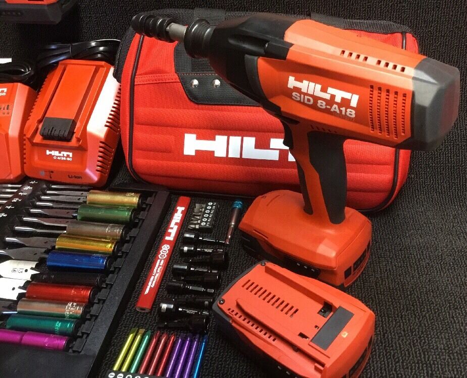 HILTI SID 8-A18 CORDLESS DRIVER, NEW, FREE HILTI SID 2-A, COMPLETE SET