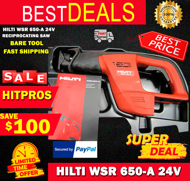 HILTI WSR 650-A 24V reciprocating saw BARE TOOL , FAST SHIPPING