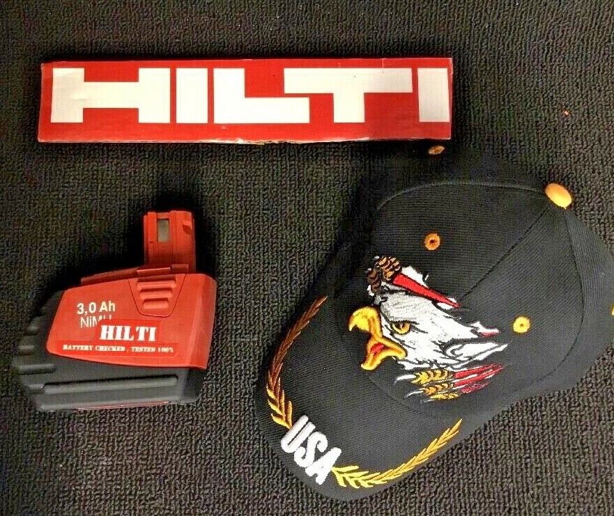 HILTI BATTERY SFB 155 3.0 AH, DISPLAY, FREE HAT INCLUDED