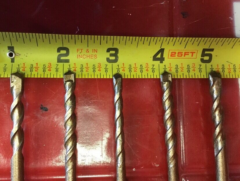 HILTI TE-CX 1/4", 3/16" SDS PLUS, L@@K, SET OF 5, FREE HAT, FAST SHIPPING