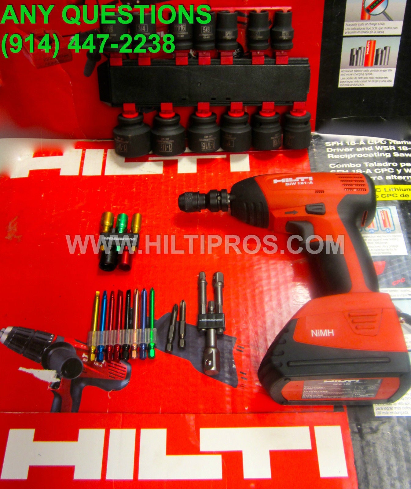 Hilti IMPACT CORDLESS ( SID / SIW) 1/2" WRENCH /DRIVER SET BRAND NEW