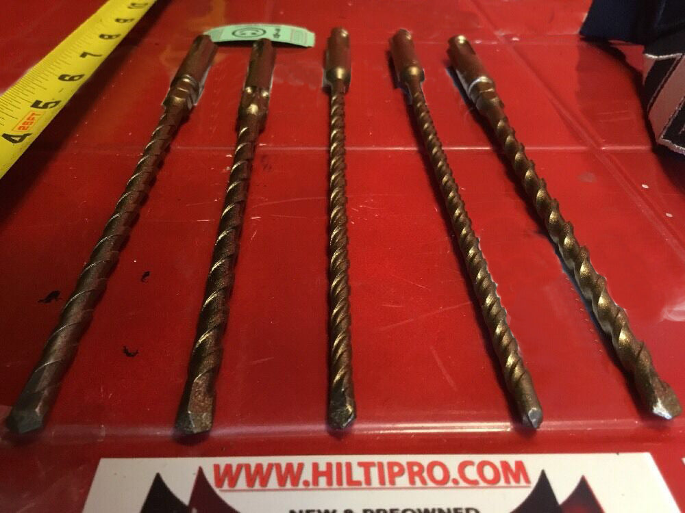 HILTI TE-CX 1/4", 3/16" SDS PLUS, L@@K, SET OF 5, PREOWNED, FREE HAT, FAST SHIP