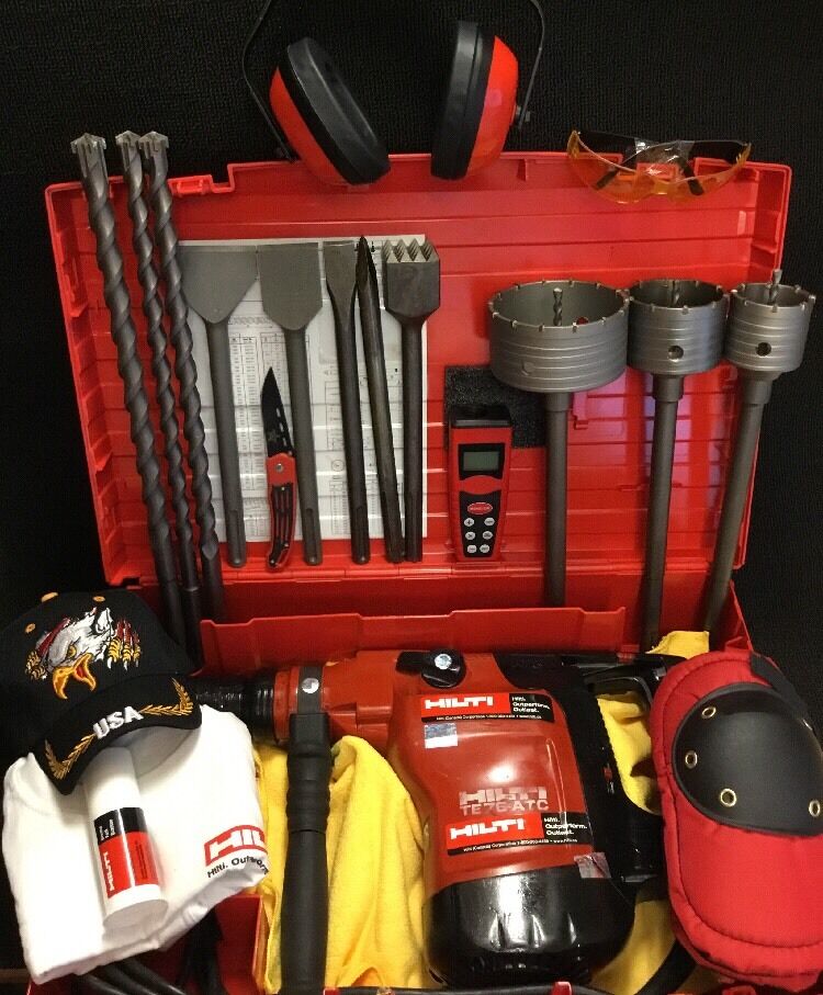 HILTI TE 76-ATC PREOWNED, FREE LASER METER, BITS, A LOT OF EXTRAS, FAST SHIP