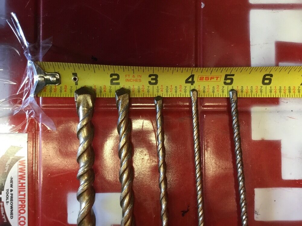 HILTI DRILL BIT 1/2", 1/4", 3/8" SDS PLUS, SET OF 5