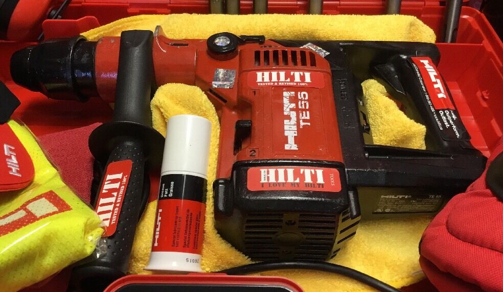 HILTI TE 55 HAMMER DRILL, L@@K, NICE  CONDITION, FREE HILTI THERMO, FAST SHIP