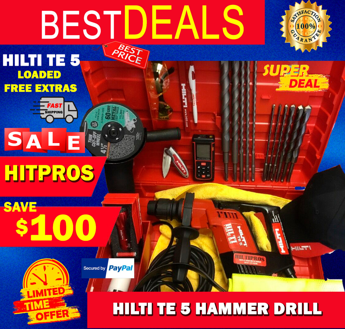 HILTI TE 5 PREOWNED, LOADED, FREE EXTRAS, DURABLE