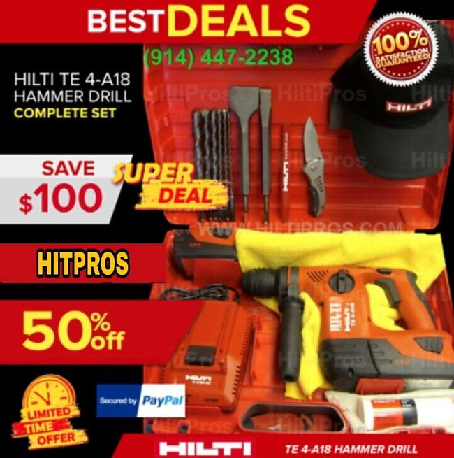 HILTI TE 4-A18, PREOWNED, FREE EXTRAS