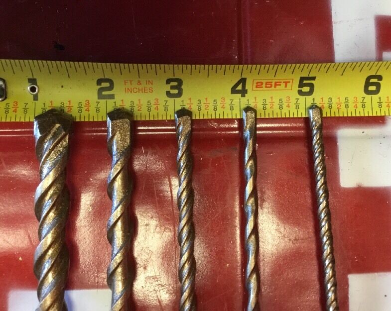 HILTI DRILL BIT 1/2", 1/4", 3/8" SDS PLUS, SET OF 5