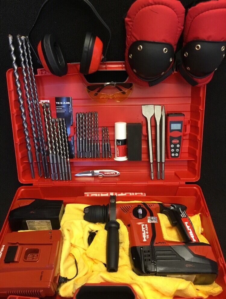 HILTI TE 6-A36 DISPLAY, FREE LASER METER, BITS, FAST SHIP