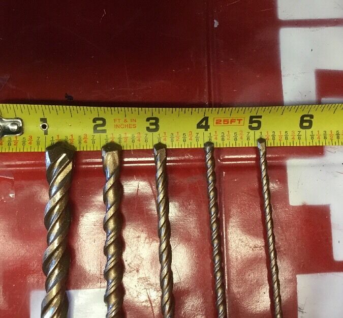 HILTI DRILL BIT 1/2", 1/4", 3/8" SDS PLUS, SET OF 5