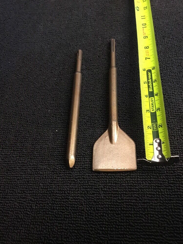 HILTI SDS PLUS CHISEL FLAT 2-1/4" X 9" AND POINTED 9" PREOWNED