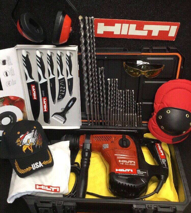 HILTI TE 40-AVR HAMMER DRILL,  PREOWNED, FREE KNIFE SET,  EXTRAS