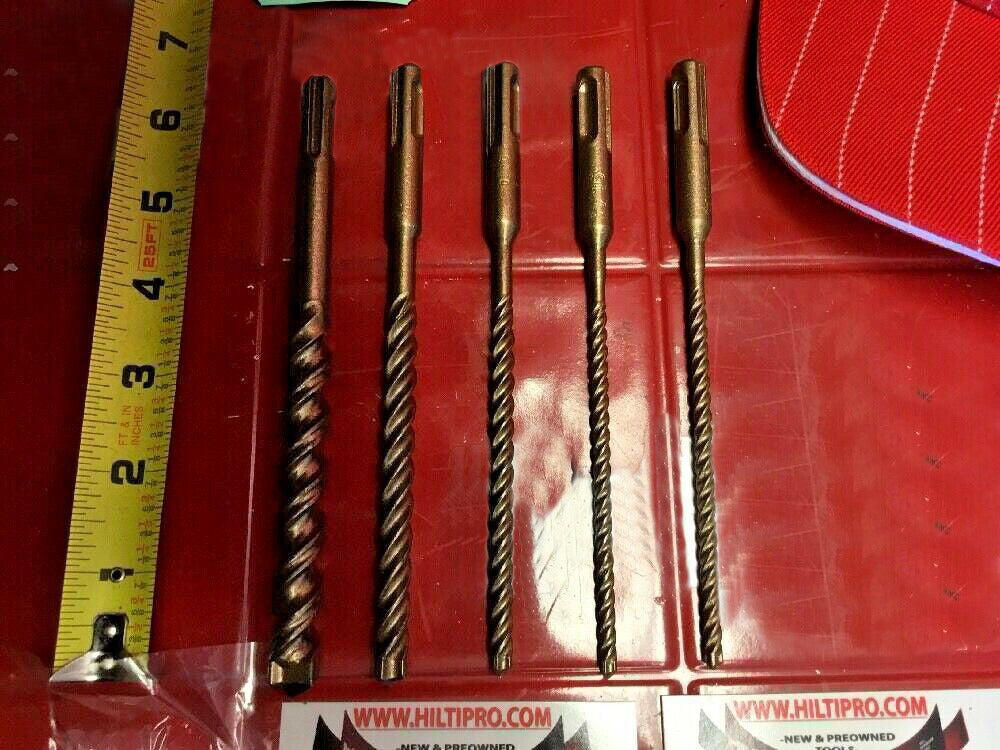 HILTI TE-CX 1/2", 3/8", 1/4", 3/16" SDS PLUS, SET OF 5, FREE HAT, FAST SHIP