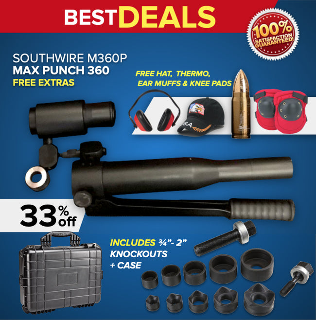 SOUTHWIRE M360P MAX PUNCH 360 PREOWNED, FREE THERMO, EXTRAS, FAST SHIP