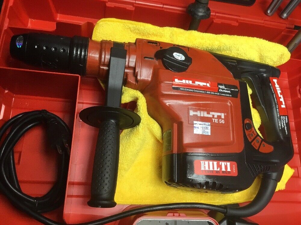 HILTI TE 56 HAMMER DRILL, PREOWNED, FREE TABLET, A LOT OF EXTRAS, QUICK SHIP