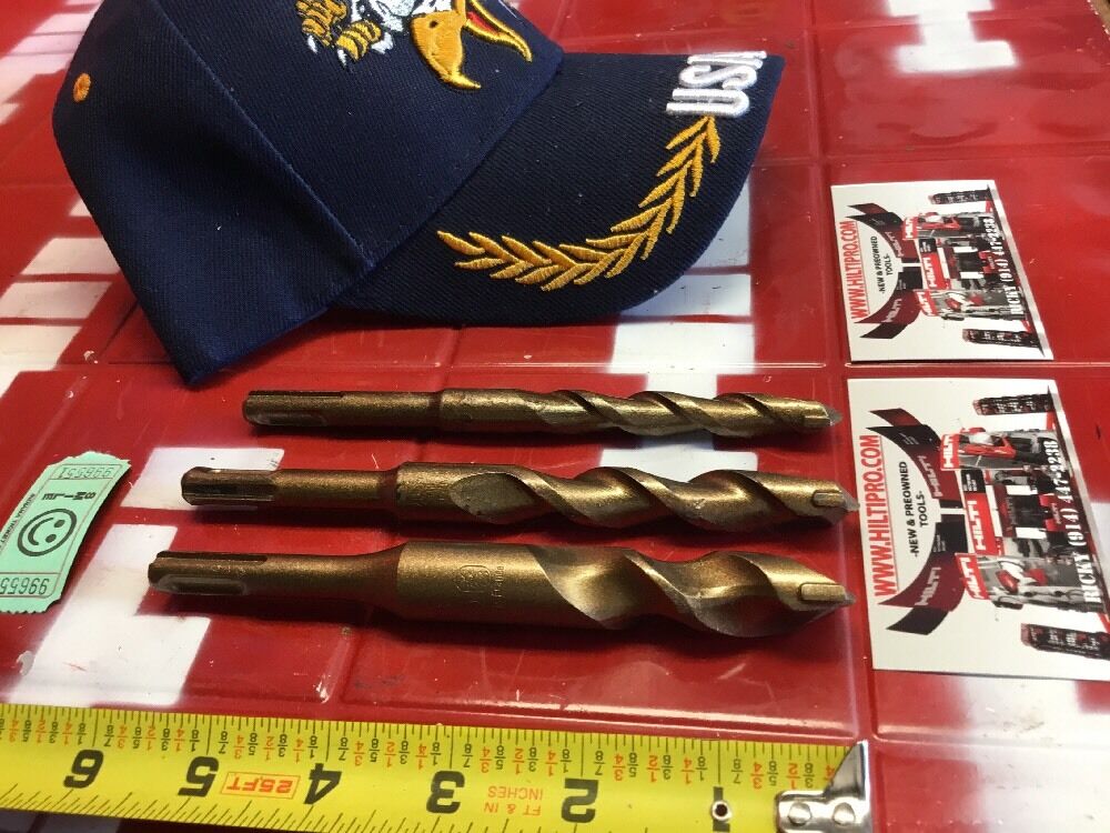 HILTI DRILL BIT 3/4", 5/8", 1/2" SDS PLUS, SET OF 3