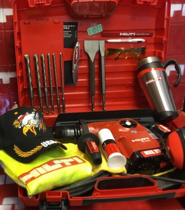 HILTI TE 16-C HAMMER DRILL, PREOWNED, FREE EXTRAS AND BITS