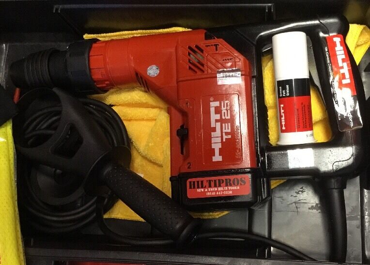 HILTI TE 25 DRILL, FREE DRILL & EXTRAS, MEASURING LASER