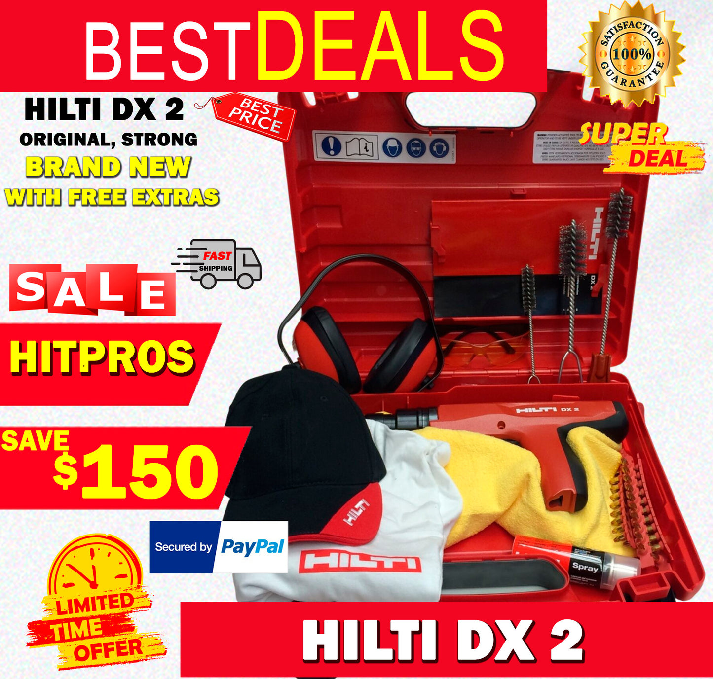 HILTI DX 2 WITH FREE EXTRAS, BRAND NEW