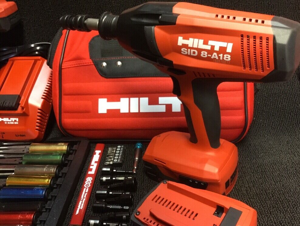 HILTI SID 8-A18 CORDLESS DRIVER, NEW, FREE HILTI SID 2-A, COMPLETE SET