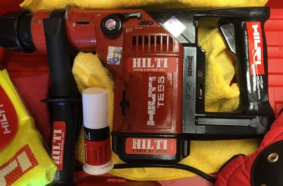 HILTI TE 55 HAMMER DRILL, L@@K, NICE  CONDITION, FREE HILTI THERMO, FAST SHIP