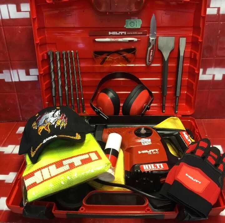 HILTI TE 16-C, COMPLETE, FREE VACUUM, EXTRAS