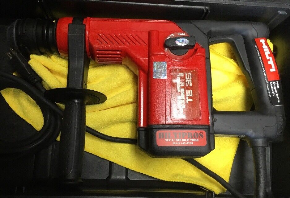 HILTI TE 35 HAMMER DRILL, PREOWNED, FREE SPEAKER,  BITS, EXTRAS