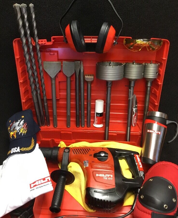 HILTI TE 50, GREAT CONDITION, FREE COFFEE MUG, CORE BITS, CHISEL, FAST SHIP