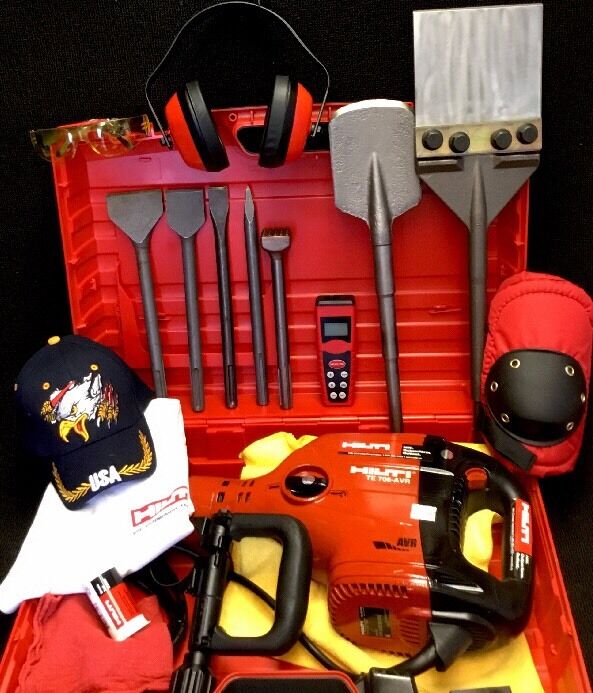 HILTI TE 706 PREOWNED, FREE LASER METER, CHISELS, EXTRAS