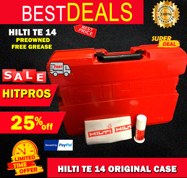 HILTI TE 14 ORIGINAL CASE (ONLY CASE), PREOWNED, FREE HILTI GREASE